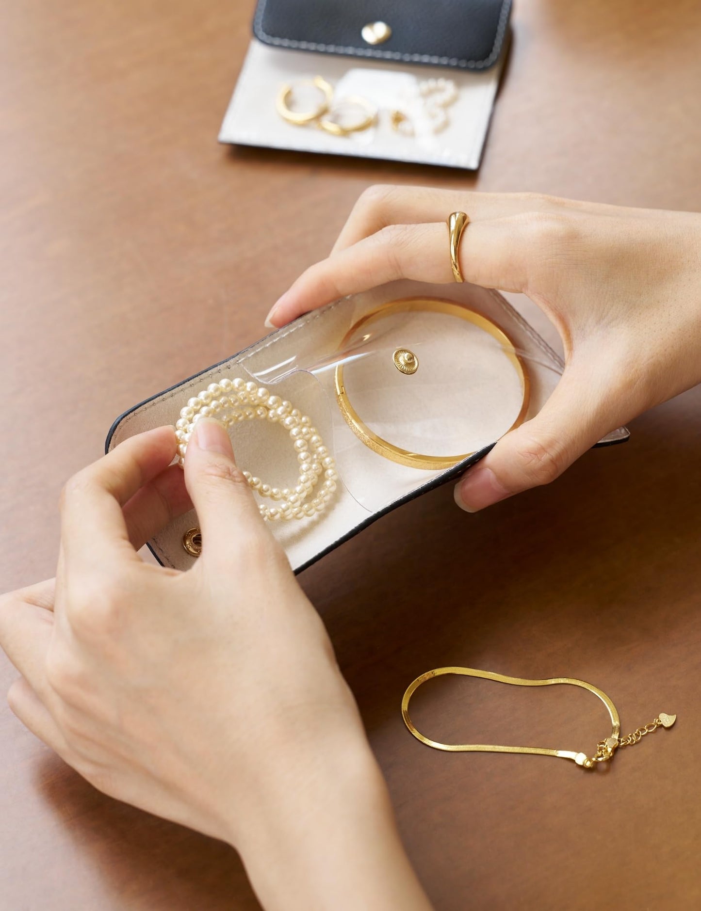 Popvibe 6 Pcs Jewelry Bags, Mini, Black