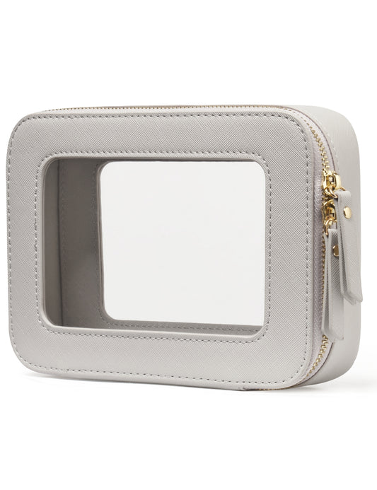 Popvibe Clear Makeup Bag, Medium, Grey