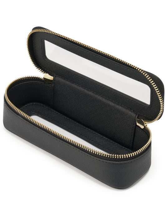 Popvibe Clear Makeup Bag, Slim Sleek, Black