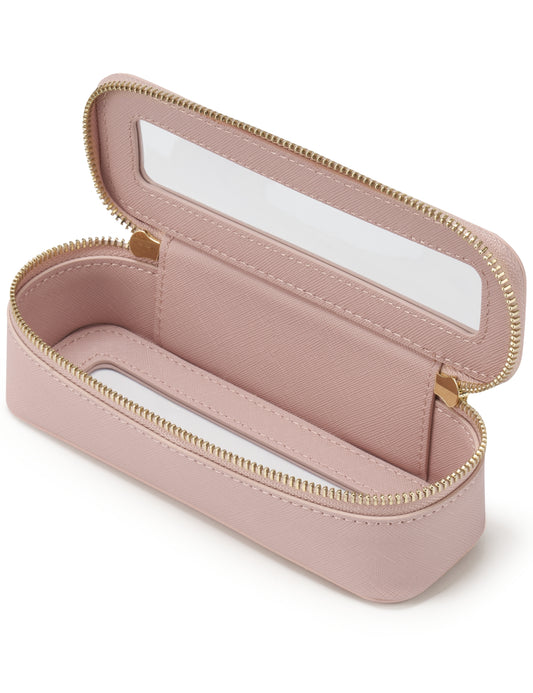 Popvibe Clear Makeup Bag, Slim Sleek, Pink