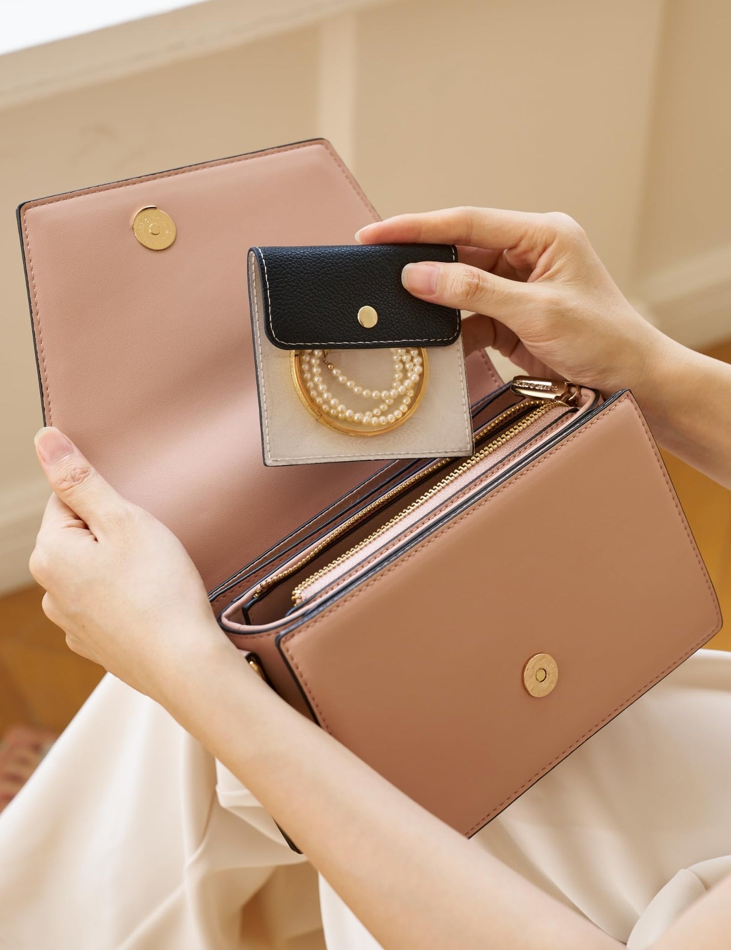 Popvibe Travel Jewelry Case Set, Black